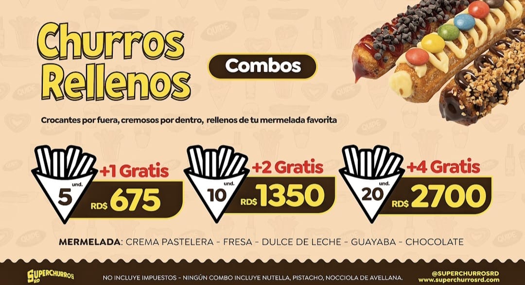 Combos Churros Rellenos
